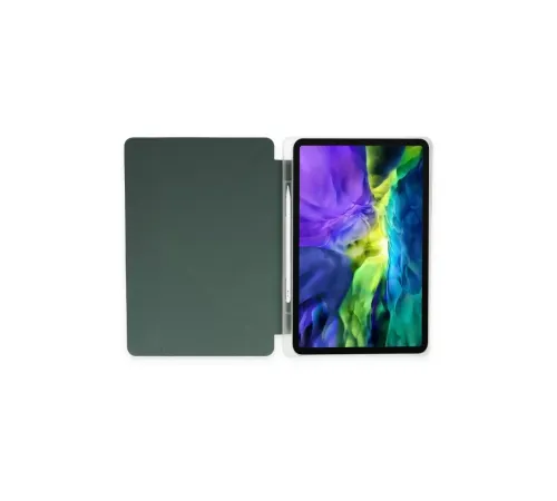 Apple iPad Pro 11 (2024) Kılıf Kalemlikli Mars Tablet Kılıfı - Koyu Yeşil