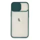 Apple iPhone 11 Kılıf Palm Buzlu Kamera Sürgülü Silikon - Yeşil