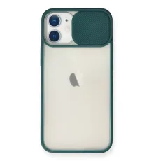 Apple iPhone 11 Kılıf Palm Buzlu Kamera Sürgülü Silikon - Yeşil