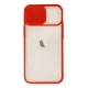 Apple iPhone 11 Kılıf Palm Buzlu Kamera Sürgülü Silikon - Kırmızı