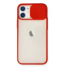 Apple iPhone 11 Kılıf Palm Buzlu Kamera Sürgülü Silikon - Kırmızı
