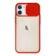 Apple iPhone 11 Kılıf Palm Buzlu Kamera Sürgülü Silikon - Kırmızı