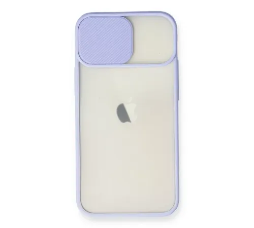 Apple iPhone 11 Kılıf Palm Buzlu Kamera Sürgülü Silikon - Lila