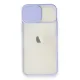 Apple iPhone 11 Kılıf Palm Buzlu Kamera Sürgülü Silikon - Lila