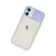 Apple iPhone 11 Kılıf Palm Buzlu Kamera Sürgülü Silikon - Lila