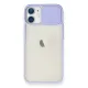 Apple iPhone 11 Kılıf Palm Buzlu Kamera Sürgülü Silikon - Lila