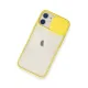 Apple iPhone 11 Kılıf Palm Buzlu Kamera Sürgülü Silikon - Sarı