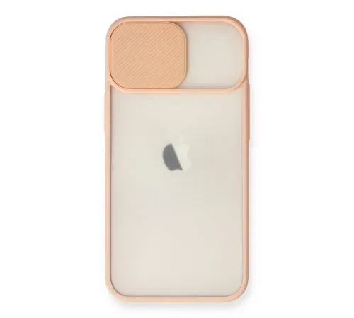 Apple iPhone 11 Kılıf Palm Buzlu Kamera Sürgülü Silikon - Pembe
