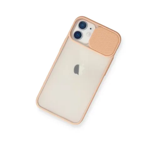 Apple iPhone 11 Kılıf Palm Buzlu Kamera Sürgülü Silikon - Pembe