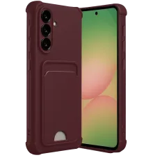 Samsung Galaxy A56 Kılıf Kelvin Kartvizitli Silikon - Bordo