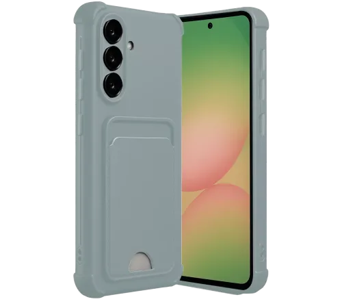 Samsung Galaxy A56 Kılıf Kelvin Kartvizitli Silikon - Açık Yeşil