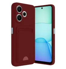 Xiaomi Redmi 13 4G Kılıf Kelvin Kartvizitli Silikon - Bordo