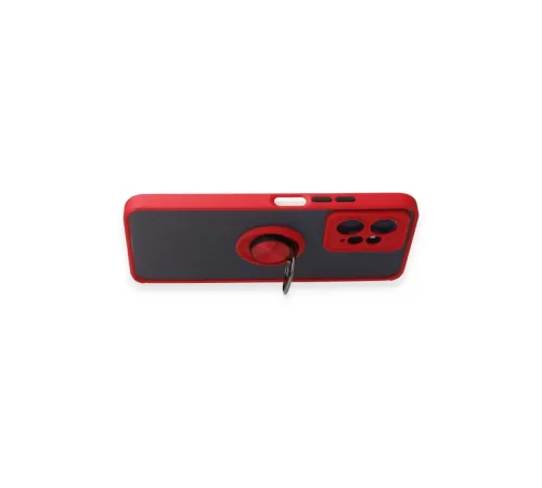 Xiaomi Redmi Note 12 4G Kılıf Montreal Yüzüklü Silikon Kapak - Kırmızı