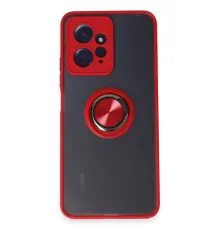 Xiaomi Redmi Note 12 4G Kılıf Montreal Yüzüklü Silikon Kapak - Kırmızı