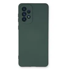 Samsung Galaxy A53 5G Kılıf Nano içi Kadife Silikon - Koyu Yeşil