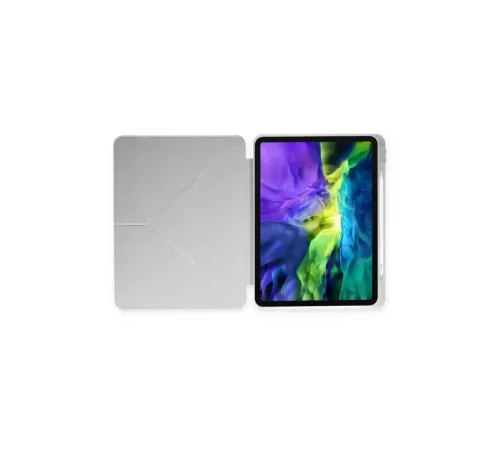 Apple iPad Pro 11 (2024) Kılıf Kalemlikli Mars Tablet Kılıfı - Gri