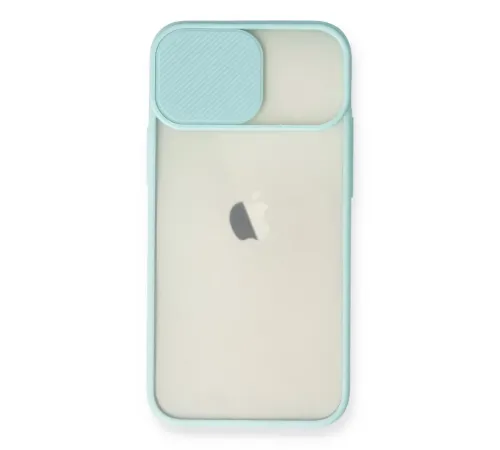 Apple iPhone 11 Kılıf Palm Buzlu Kamera Sürgülü Silikon - Turkuaz
