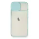 Apple iPhone 11 Kılıf Palm Buzlu Kamera Sürgülü Silikon - Turkuaz