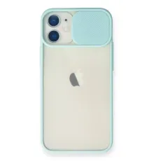Apple iPhone 11 Kılıf Palm Buzlu Kamera Sürgülü Silikon - Turkuaz