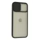 Apple iPhone 12 Pro Max Kılıf Palm Buzlu Kamera Sürgülü Silikon - Siyah