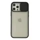 Apple iPhone 12 Pro Max Kılıf Palm Buzlu Kamera Sürgülü Silikon - Siyah