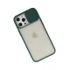 Apple iPhone 12 Pro Max Kılıf Palm Buzlu Kamera Sürgülü Silikon - Yeşil