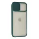Apple iPhone 12 Pro Max Kılıf Palm Buzlu Kamera Sürgülü Silikon - Yeşil