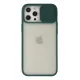 Apple iPhone 12 Pro Max Kılıf Palm Buzlu Kamera Sürgülü Silikon - Yeşil
