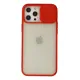 Apple iPhone 12 Pro Max Kılıf Palm Buzlu Kamera Sürgülü Silikon - Kırmızı