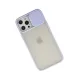 Apple iPhone 12 Pro Max Kılıf Palm Buzlu Kamera Sürgülü Silikon - Lila
