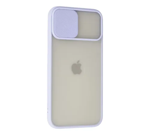 Apple iPhone 12 Pro Max Kılıf Palm Buzlu Kamera Sürgülü Silikon - Lila