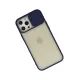 Apple iPhone 12 Pro Max Kılıf Palm Buzlu Kamera Sürgülü Silikon - Lacivert