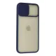 Apple iPhone 12 Pro Max Kılıf Palm Buzlu Kamera Sürgülü Silikon - Lacivert