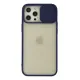 Apple iPhone 12 Pro Max Kılıf Palm Buzlu Kamera Sürgülü Silikon - Lacivert