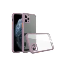 Apple iPhone 11 Pro Max Kılıf Miami Şeffaf Silikon - Açık Mor