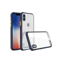 Apple iPhone XS Max Kılıf Miami Şeffaf Silikon - Lacivert