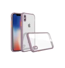 Apple iPhone XS Max Kılıf Miami Şeffaf Silikon - Açık Mor