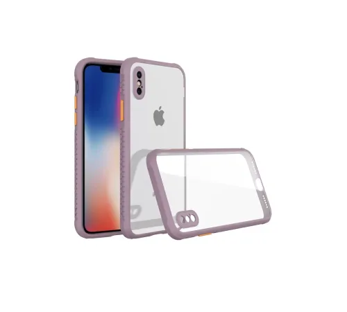 Apple iPhone XS Max Kılıf Miami Şeffaf Silikon - Açık Mor