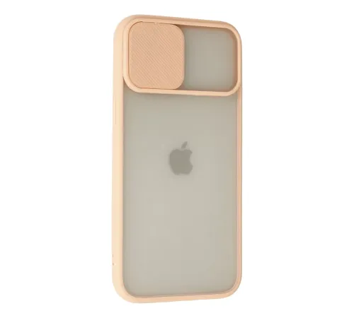 Apple iPhone 12 Pro Max Kılıf Palm Buzlu Kamera Sürgülü Silikon - Pembe