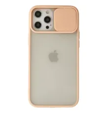 Apple iPhone 12 Pro Max Kılıf Palm Buzlu Kamera Sürgülü Silikon - Pembe