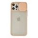 Apple iPhone 12 Pro Max Kılıf Palm Buzlu Kamera Sürgülü Silikon - Pembe