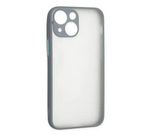 Apple iPhone 15 Plus Kılıf Montreal Silikon Kapak - Gri