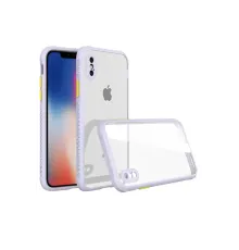 Apple iPhone XS Max Kılıf Miami Şeffaf Silikon - Lila