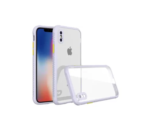 Apple iPhone XS Max Kılıf Miami Şeffaf Silikon - Lila