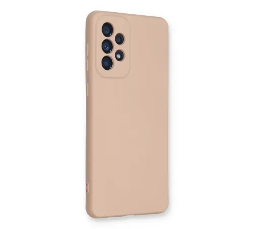 Samsung Galaxy A73 5G Kılıf Nano içi Kadife Silikon - Pudra