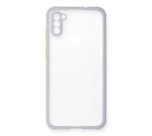 Samsung Galaxy A11 Kılıf Miami Şeffaf Silikon - Lila