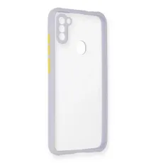 Samsung Galaxy A11 Kılıf Miami Şeffaf Silikon - Lila