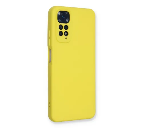Xiaomi Redmi Note 11 Kılıf Nano içi Kadife Silikon - Sarı