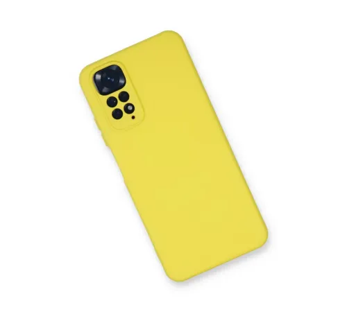 Xiaomi Redmi Note 11 Kılıf Nano içi Kadife Silikon - Sarı