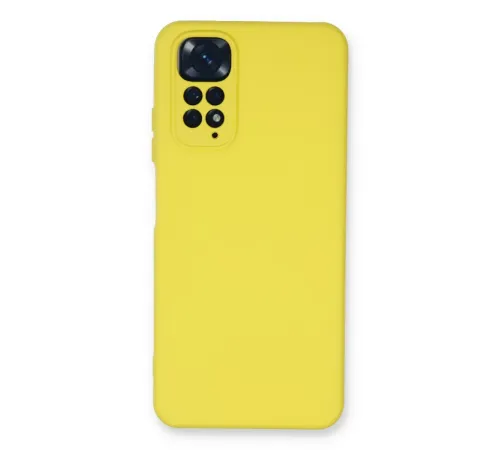 Xiaomi Redmi Note 11 Kılıf Nano içi Kadife Silikon - Sarı